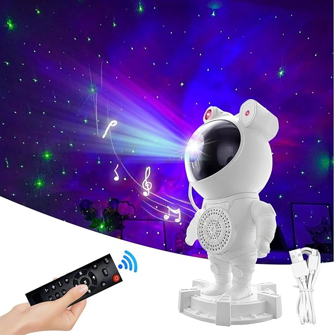 Proyector Astronauta con Luz Nocturna de Galaxia